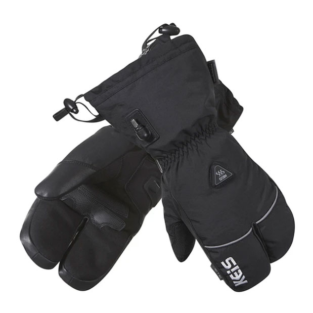 A pair of three fingered Keis heated gloves